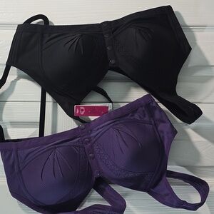 Bella Intimates Purple and Black Bra Set